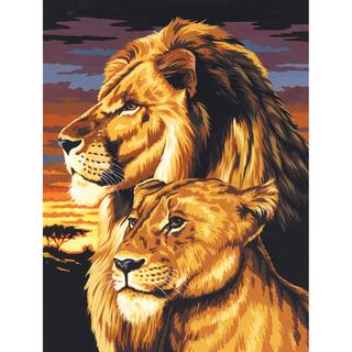 Paint By Number Kit Artist Canvas Series 9inX12inLion & Lioness