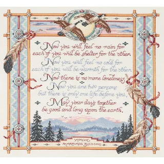 Apache Wedding Blessing Counted Cross Stitch Kit15inX14in 14 Count