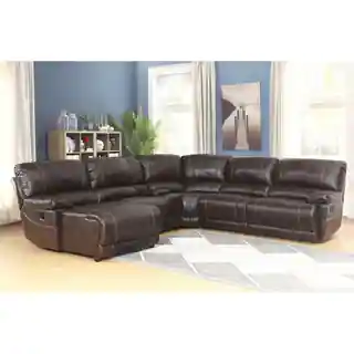 Abbyson Living Cooper 6-piece Dark Brown Sectional Sofa