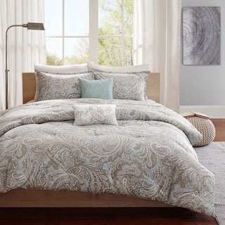 Madison Park Pure Dermot 5-piece Cotton Comforter Set 2-Color Option (Option: Grey)
