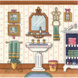 Victorian Sink Counted Cross Stitch Kit10inX10in 14 Count