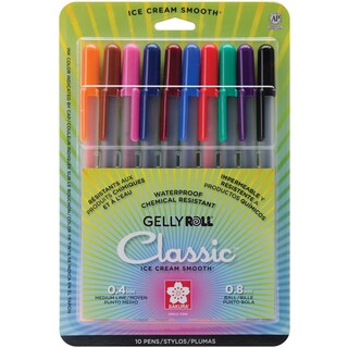 Gelly Roll Medium Point Pens 10/PkgAssorted Colors