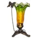 9" H Hand Blown Mercury Glass Butterfly Lily Lamp - Thumbnail 4