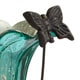9" H Hand Blown Mercury Glass Butterfly Lily Lamp - Thumbnail 2