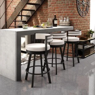 Amisco Browser 26-inch Swivel Metal Counter Stool