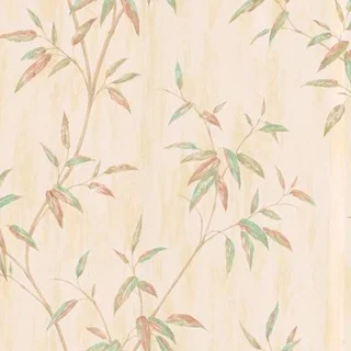Beige Bamboo Leaves Wallpaper