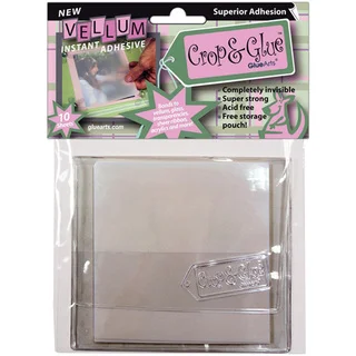 Crop & Glue Vellum Adhesive Sheets 10/Pkg4inX4in