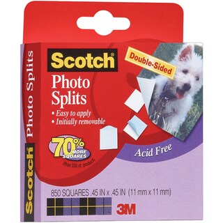 Scotch 3M Photo Splits DoubleSided 850/Pkg.45inX.45in