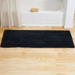 Windsor Home Memory Foam Extra Long Bath Rug Mat - Black