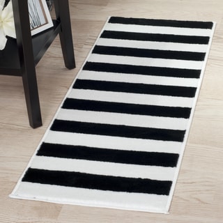Windsor Home Breton Stripe Rug - Black & White - 1'8"x5'