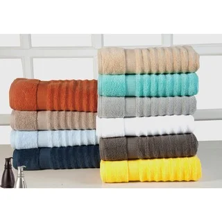 Quick Dry- Elegance Spa 100% Egyptian Cotton Ribbed 6 Piece Towel set