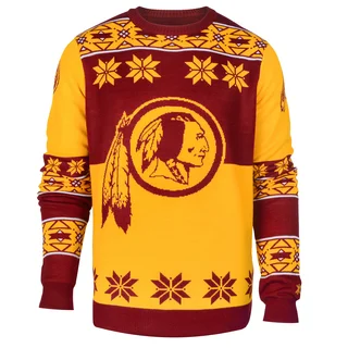 Forever Collectibles NFL Washington Redskins Big Logo Crew Neck Ugly Sweater