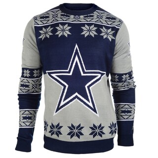 Forever Collectibles NFL Dallas Cowboys Big Logo Crew Neck Ugly Sweater