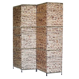 Jakarta Folding Screen with Water Hyacinth Deocoration