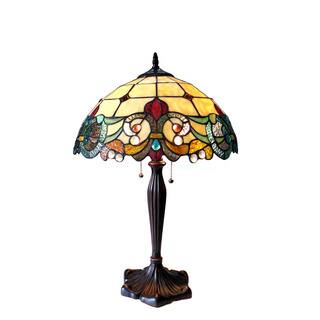 Chloe Tiffany Style Victorian Design 2-light Bronze Table Lamp
