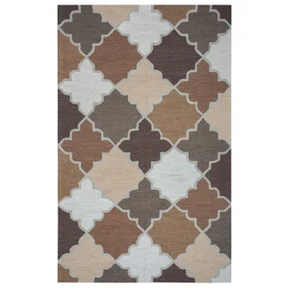 Arden Loft Hand-tufted Beige Medallion Easley Meadow Collection Wool Area Rug (10' x 14')