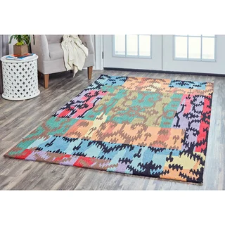 Arden Loft Hand-tufted Beige Chevron River Hill Collection Wool Area Rug (10' x 14')