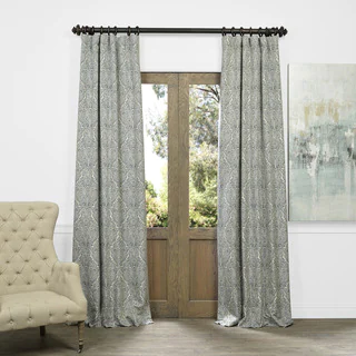Exclusive Fabrics Faux Silk Jacquard Curtain Panel