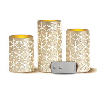 Apothecary & Company 3-Piece LED Candle Set With Daily Timer