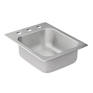 Moen 17-inch x 22-inch Stainless Steel 20 Gauge Single Bowl Drop in Sink