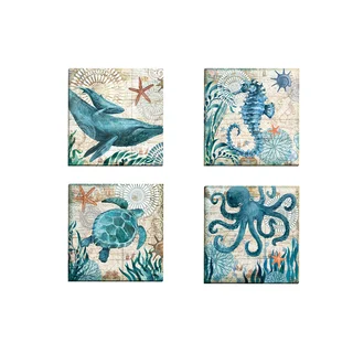 Portfolio Canvas Decor 'Monterey Bay Octopus' by Geoff Allen Gallery Wrapped Canvas (Set of 4)