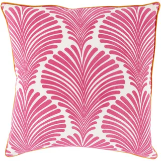 Decorative Debbie Floral Feather/ Down or Polyester Filled 18-inch Pillow