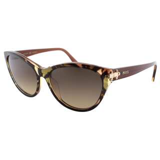 Emilio Pucci Women's EP 715S 236 Griffin On Brown Plastic Cat Eye Sunglasses
