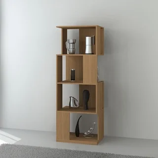 4-tiered Modern Display Bookcase Storage Cabinet