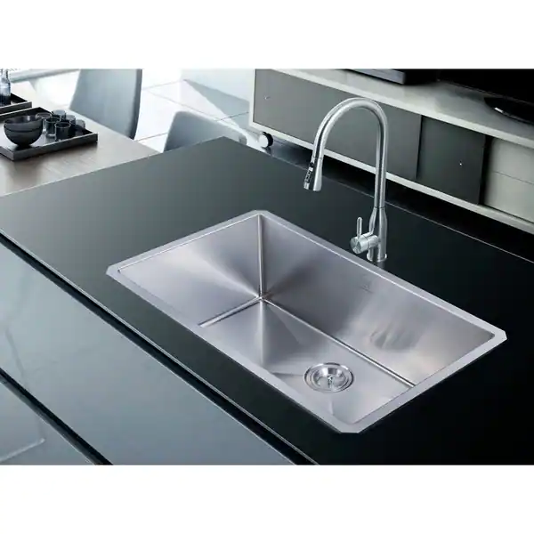 NationalWare Undermount Stainless Steel 32 in. Single Bowl Kitchen Sink in Stainless Steel