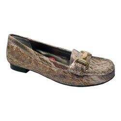 Women's Ros Hommerson Regina Loafer Gold Snake Print