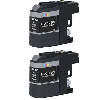 2 PK Compatible LC103 BK XL Inkjet Cartridge For Brother MFCAN-J4410DW MFCAN-J4510DW (Pack of 2)
