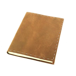 Handmade Refillable Leather Journal with Edge Stitching (India)