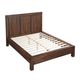 Thumbnail 4, Wire Brushed Solid Wood Platform Bed in Brick Brown. Changes active main hero.
