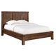 Thumbnail 5, Wire Brushed Solid Wood Platform Bed in Brick Brown. Changes active main hero.