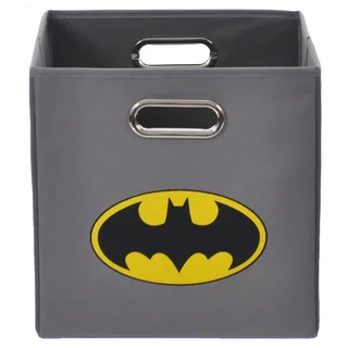 Batman Logo Grey Folding Storage Bin