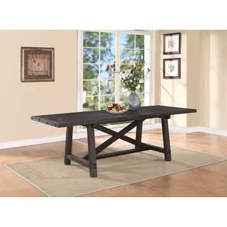 Industrial Solid Wood Rectangular Extension Table