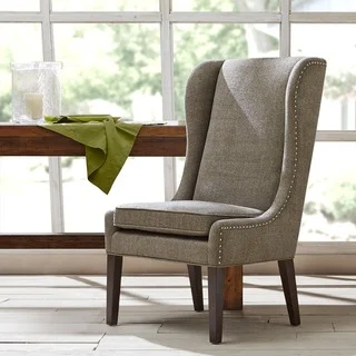 Madison Park Sydney Traditional Wing Dining Chair--Grey
