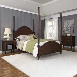 Country Comfort Poster Bed, Night Stand, and Chest by Home Styles