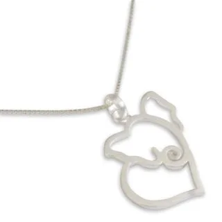 Handmade Sterling Silver 'Elephant Heart' Necklace (Thailand)