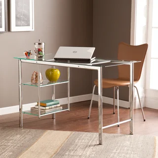 Harper Blvd Orsin Chrome/ Glass Desk