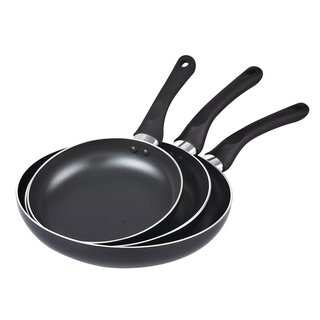 Cook N Home Nonstick 3-piece Saute Fry Pan Set (8-inch, 9.5-inch, 11-inch)