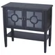 Heather Ann 2-door Console Cabinet with Glass Insert and Bottom Shelf - Thumbnail 4