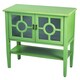 Heather Ann 2-door Console Cabinet with Glass Insert and Bottom Shelf - Thumbnail 2