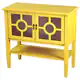 Heather Ann 2-door Console Cabinet with Glass Insert and Bottom Shelf - Thumbnail 1