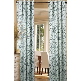 Harlequin Flower Design Grey Double Panel Curtain Pair