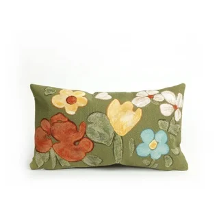 Watercolor Flowers Throw Pillow (12"x20")