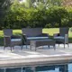 Malta Outdoor 4-piece Wicker Chat Set with Cushions by Christopher Knight Home - Thumbnail 13