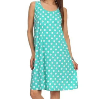 MOA Collection Women's Plus Size Polka Dot Shift Dress