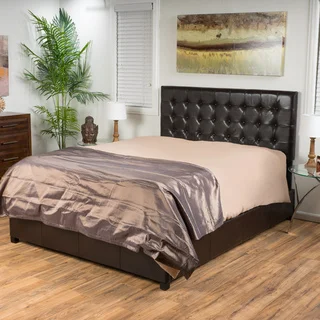 Christopher Knight Home Austin Tufted Bonded Leather Bed Set