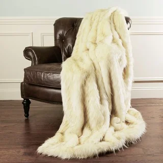 Aurora Home Iced Fox Faux Fur Throw Blanket by Wild Mannered
